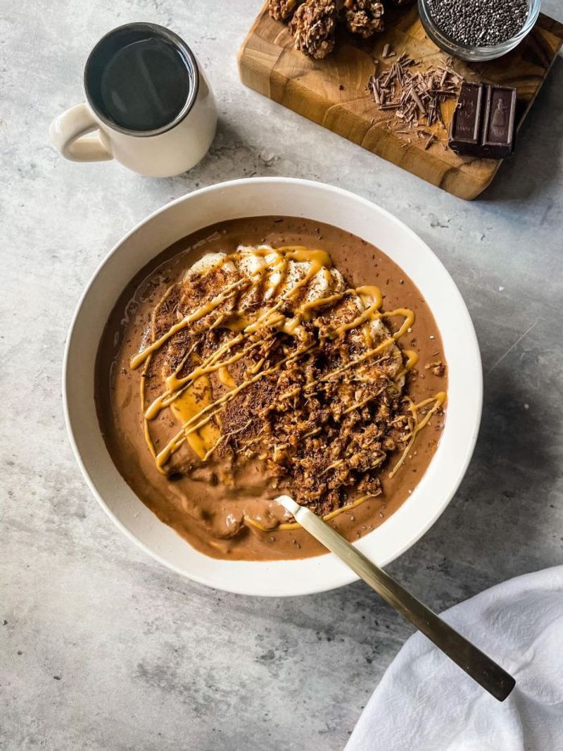 Peanut Butter and Chocolate Protein Bowl