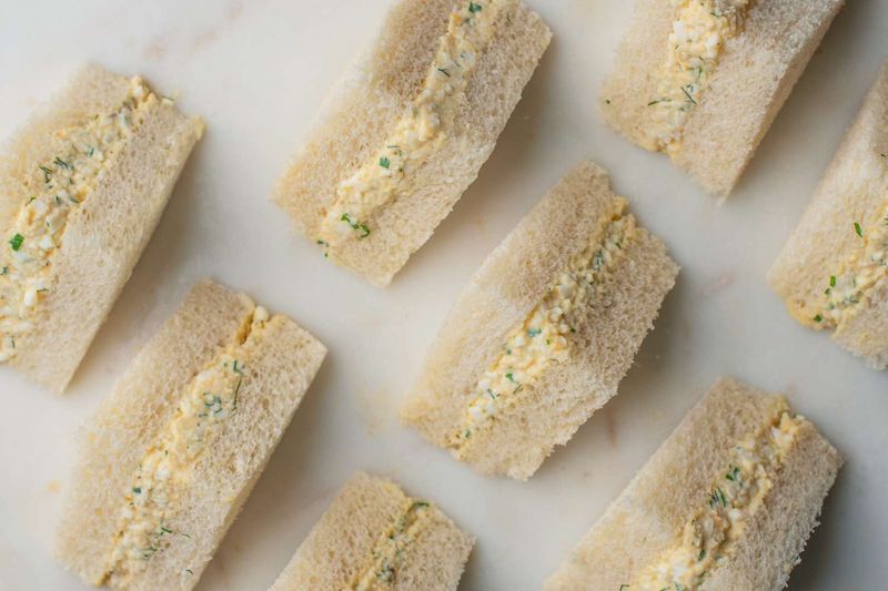 Egg Salad Tea Sandwiches with Dill
