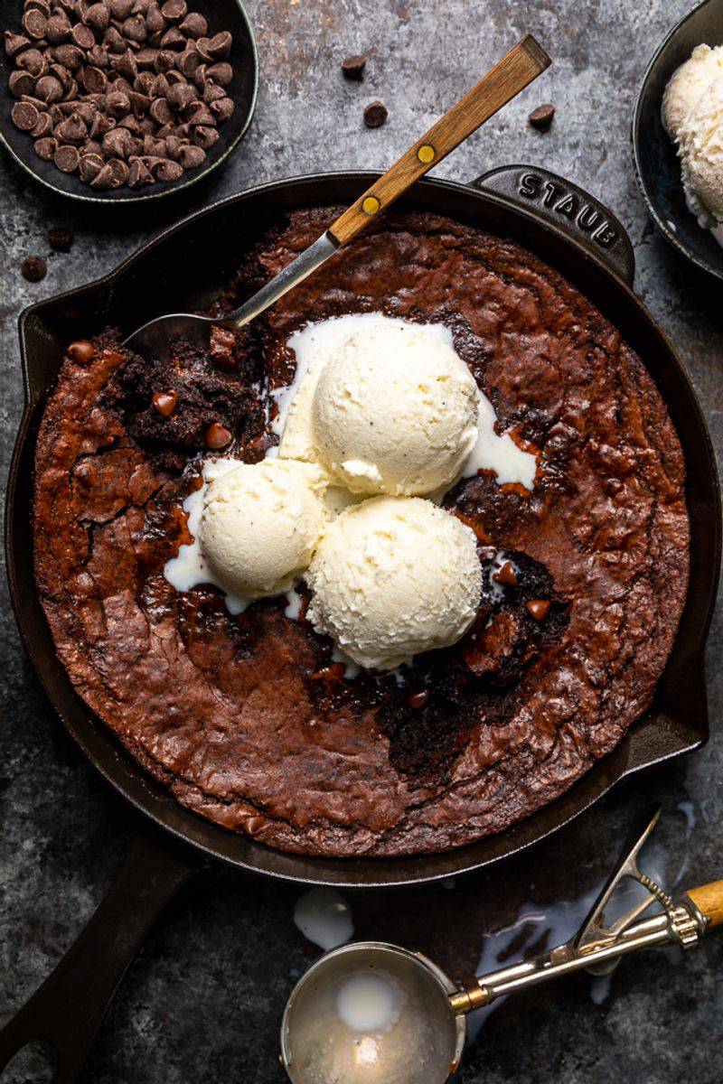 Skillet Brownie Sundae