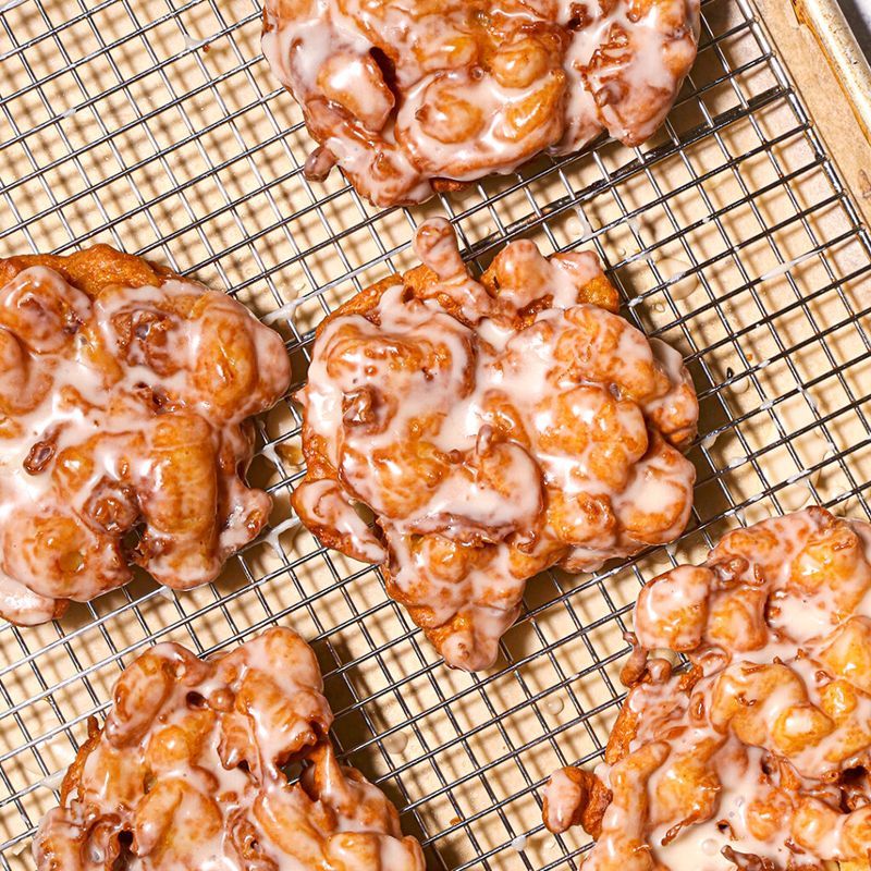 Maple Glazed Apple Fritters