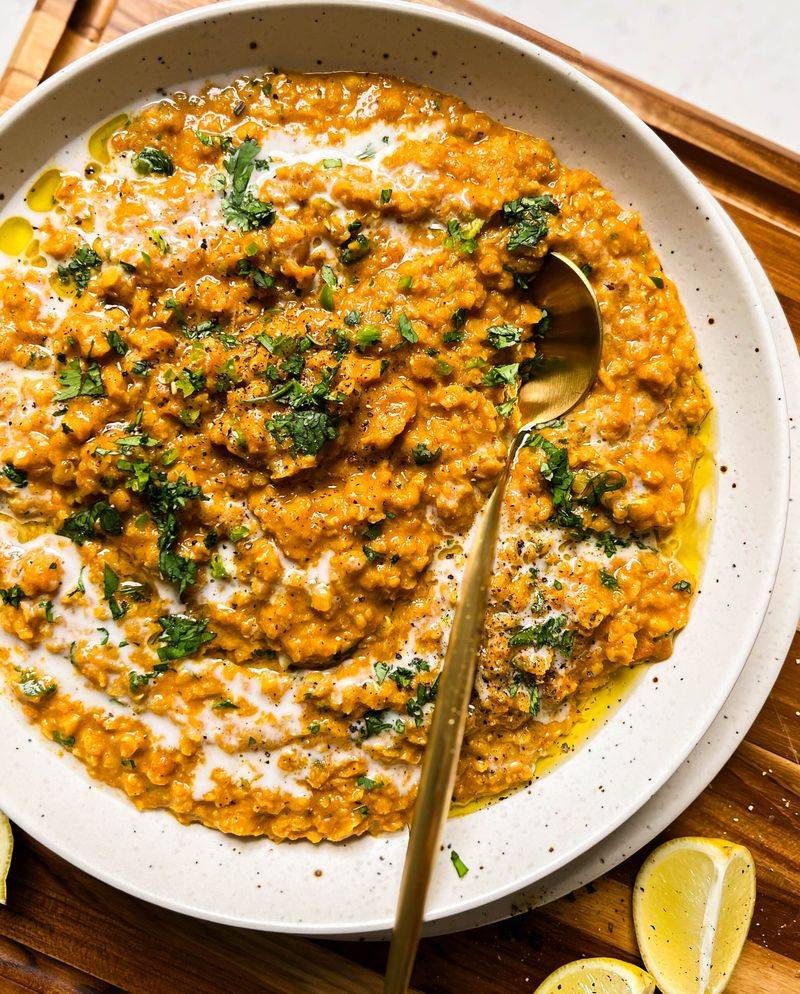 Spiced Red Lentil and Coconut Milk Bowl