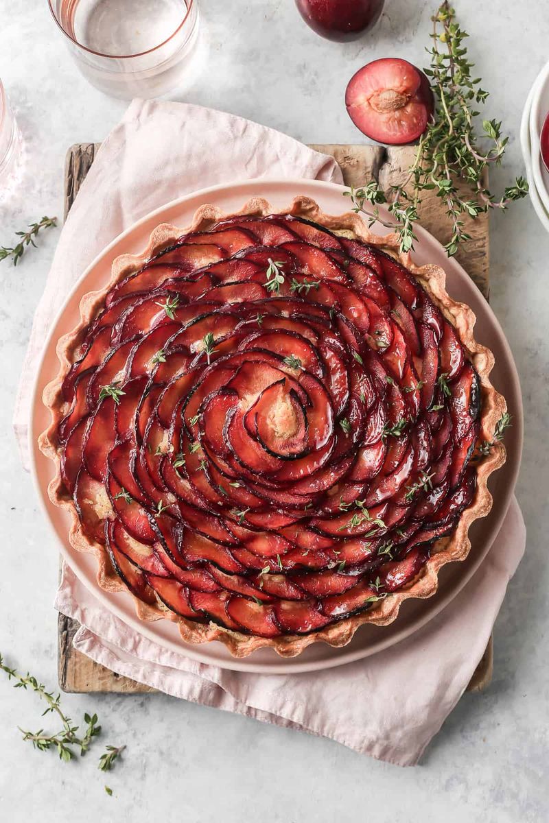 Roasted Plum and Almond Tart