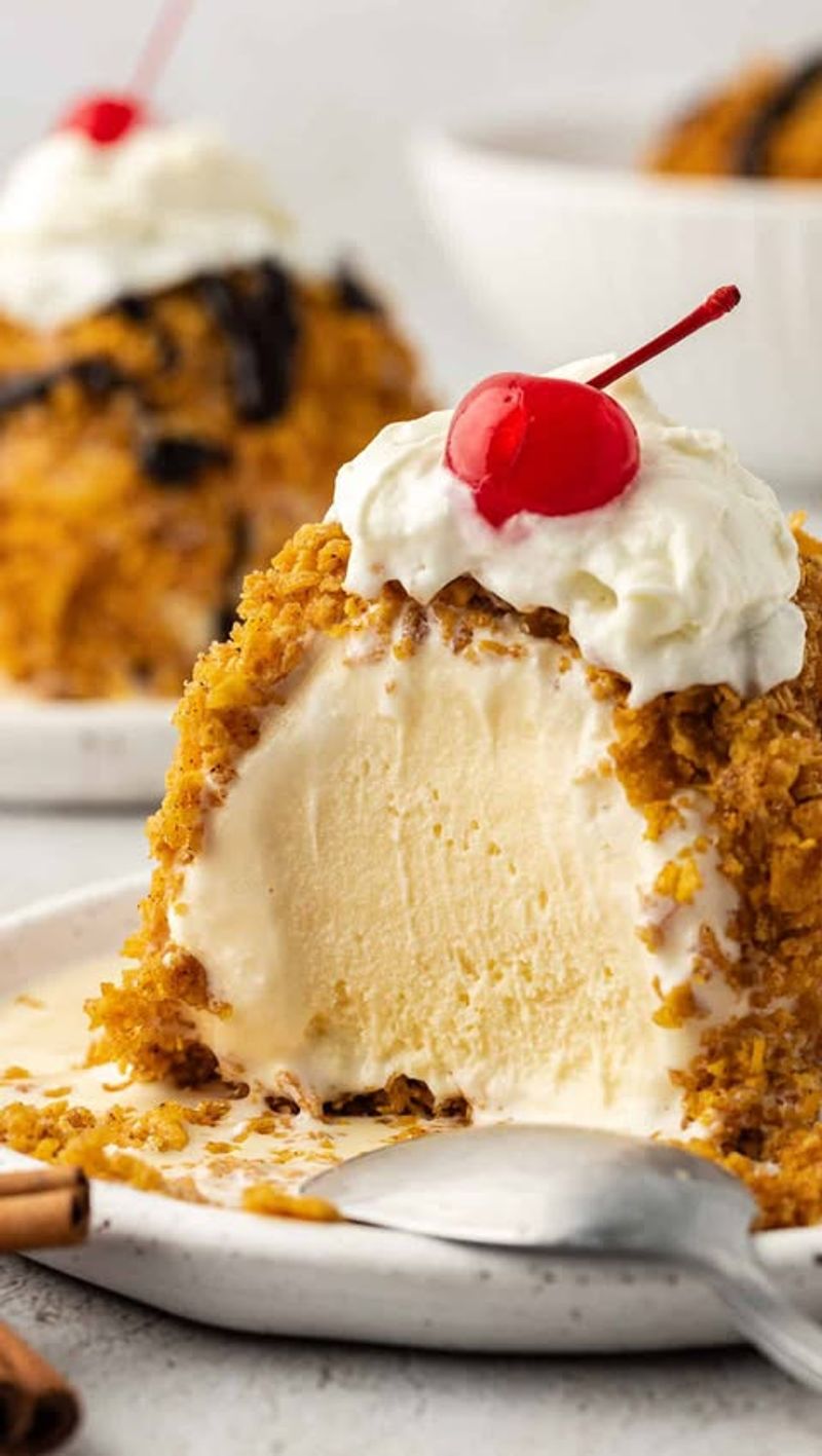 Cornflake Crusted Ice Cream Balls