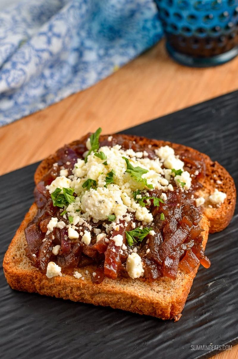 Caramelized Onions and Goat Cheese
