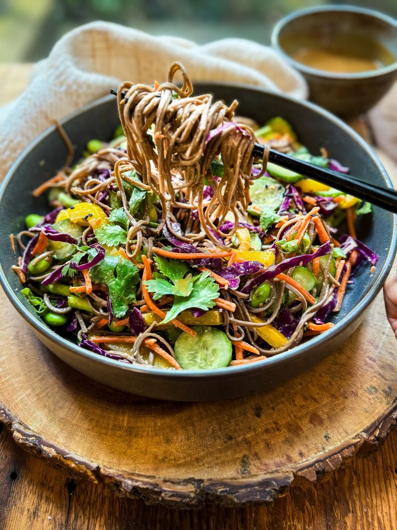 Asian-Style Noodle Salad with Peanut Dressing