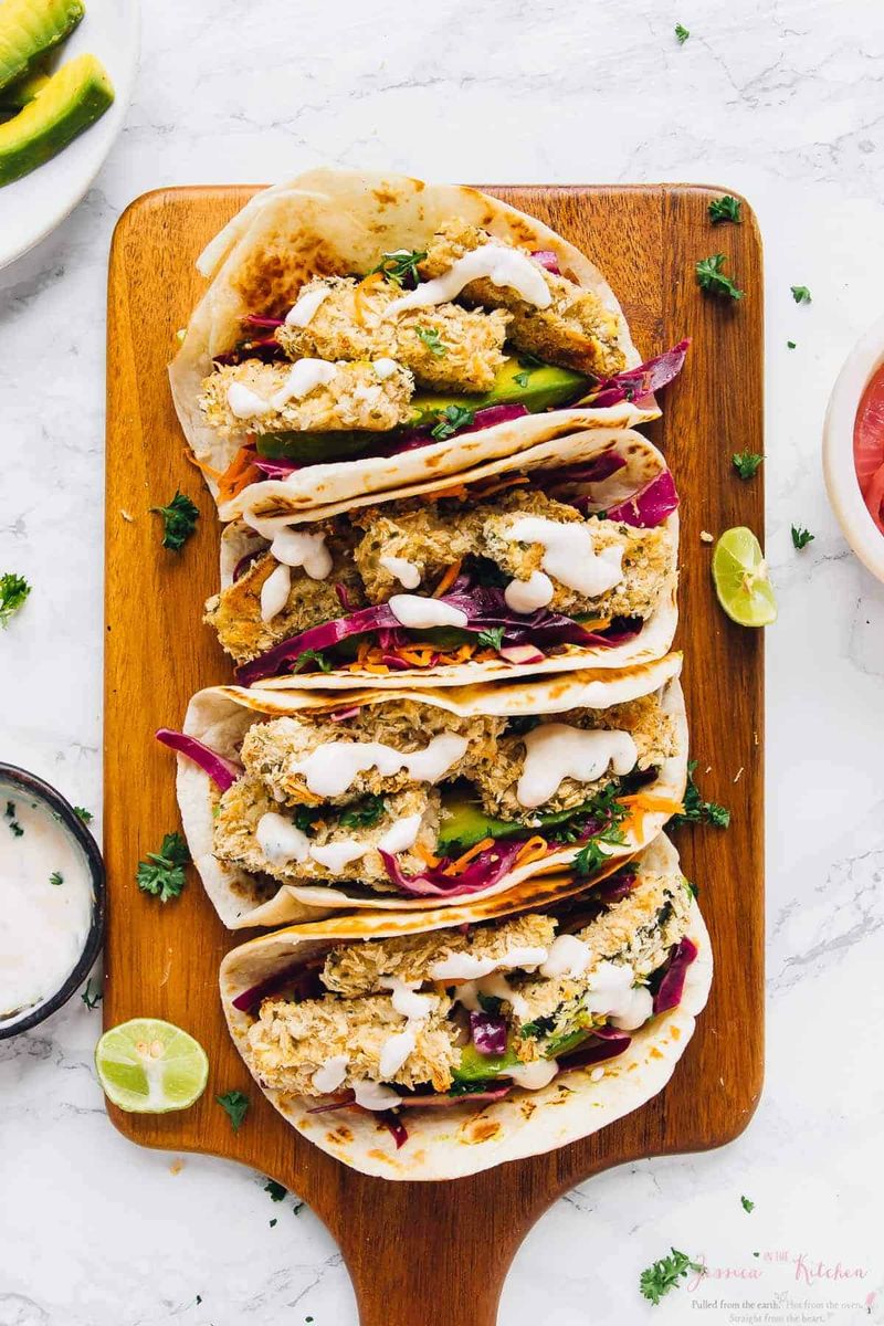 Courgette Tacos With Avocado Crema