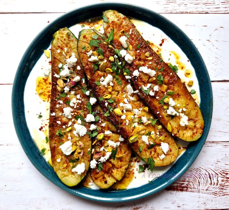 Grilled Courgette With Whipped Feta And Chili