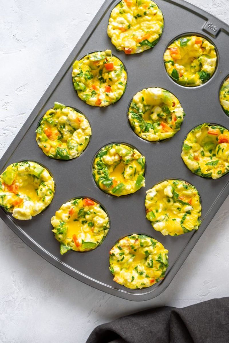 Courgette And Sweetcorn Frittata Muffins