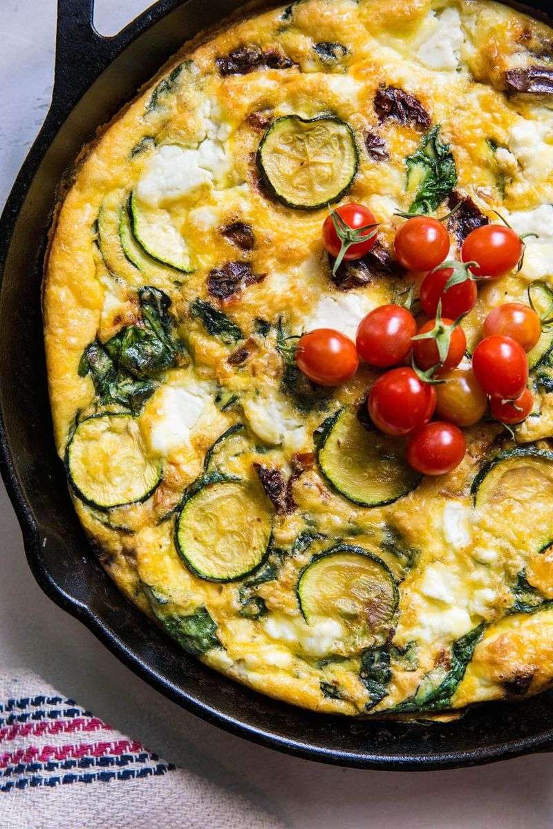 Courgette Frittata With Sun-Dried Tomatoes