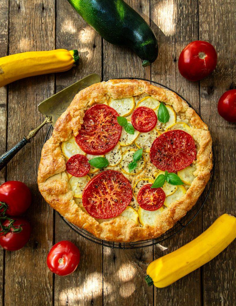Courgette And Tomato Galette