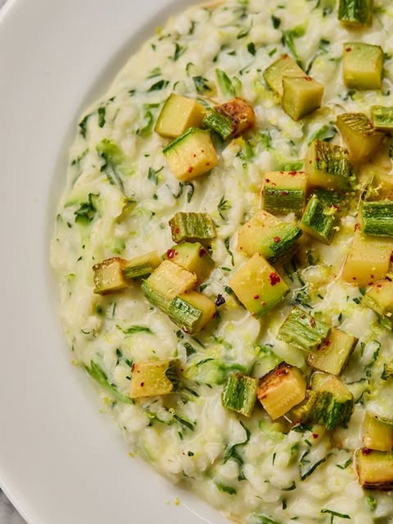 Courgette Risotto With Lemon And Mint
