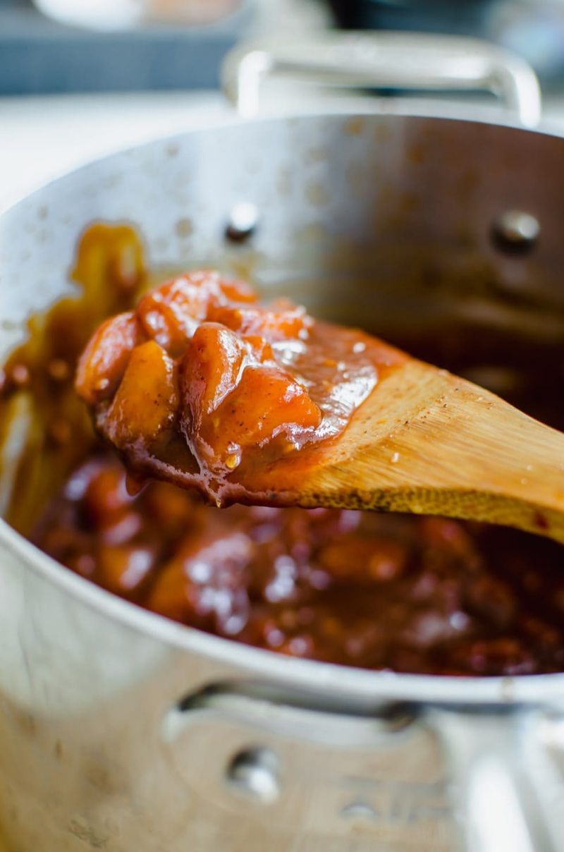 Simmer a Peach Barbecue Sauce