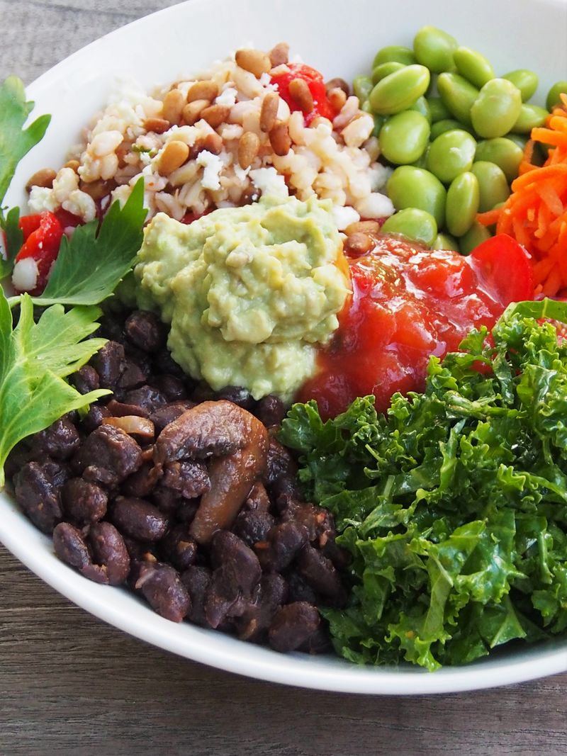 Barley and Black Bean Burrito Bowl