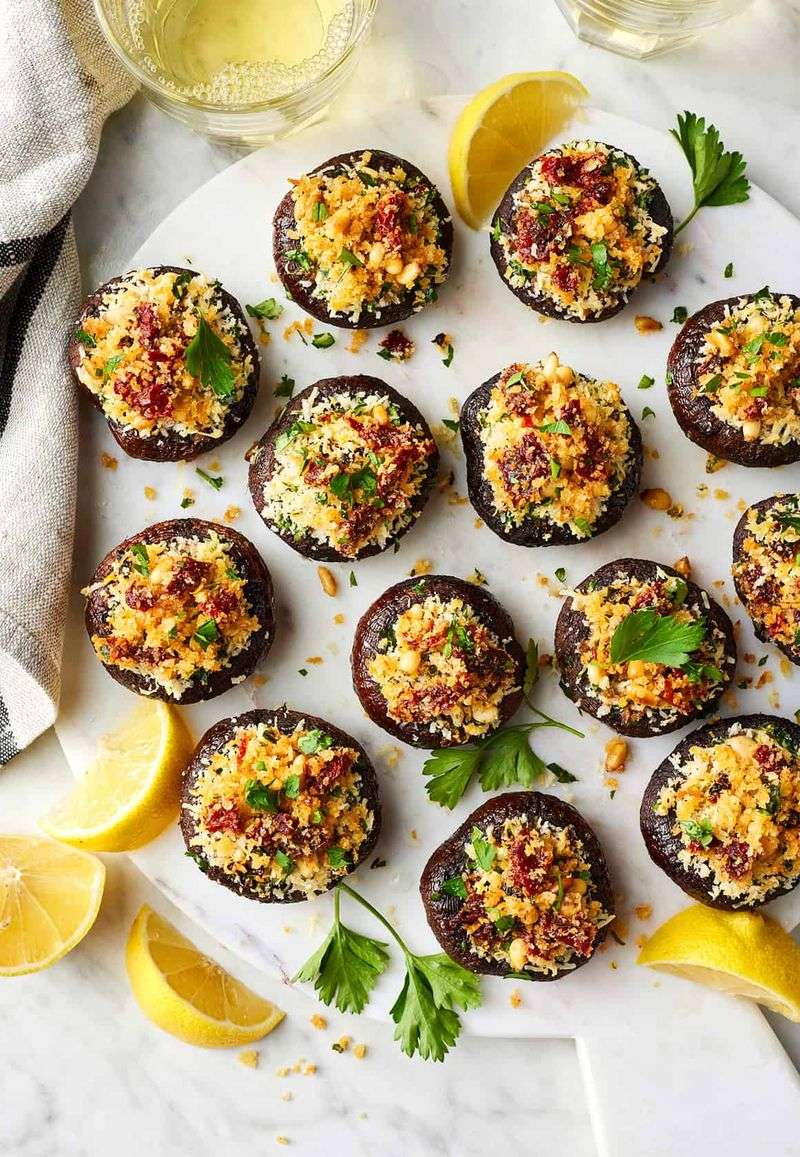 Stuffed Mushrooms with Herb Crumb Filling