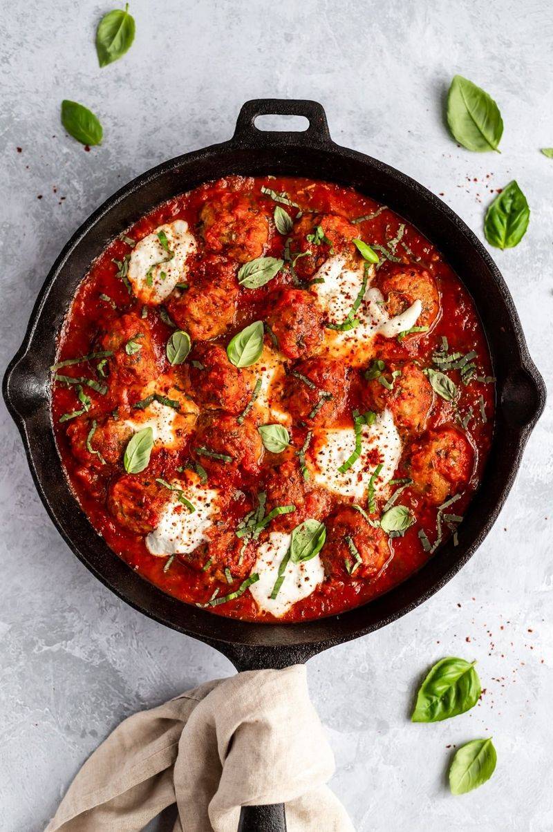 Turkey Meatballs in Creamy Tomato Sauce