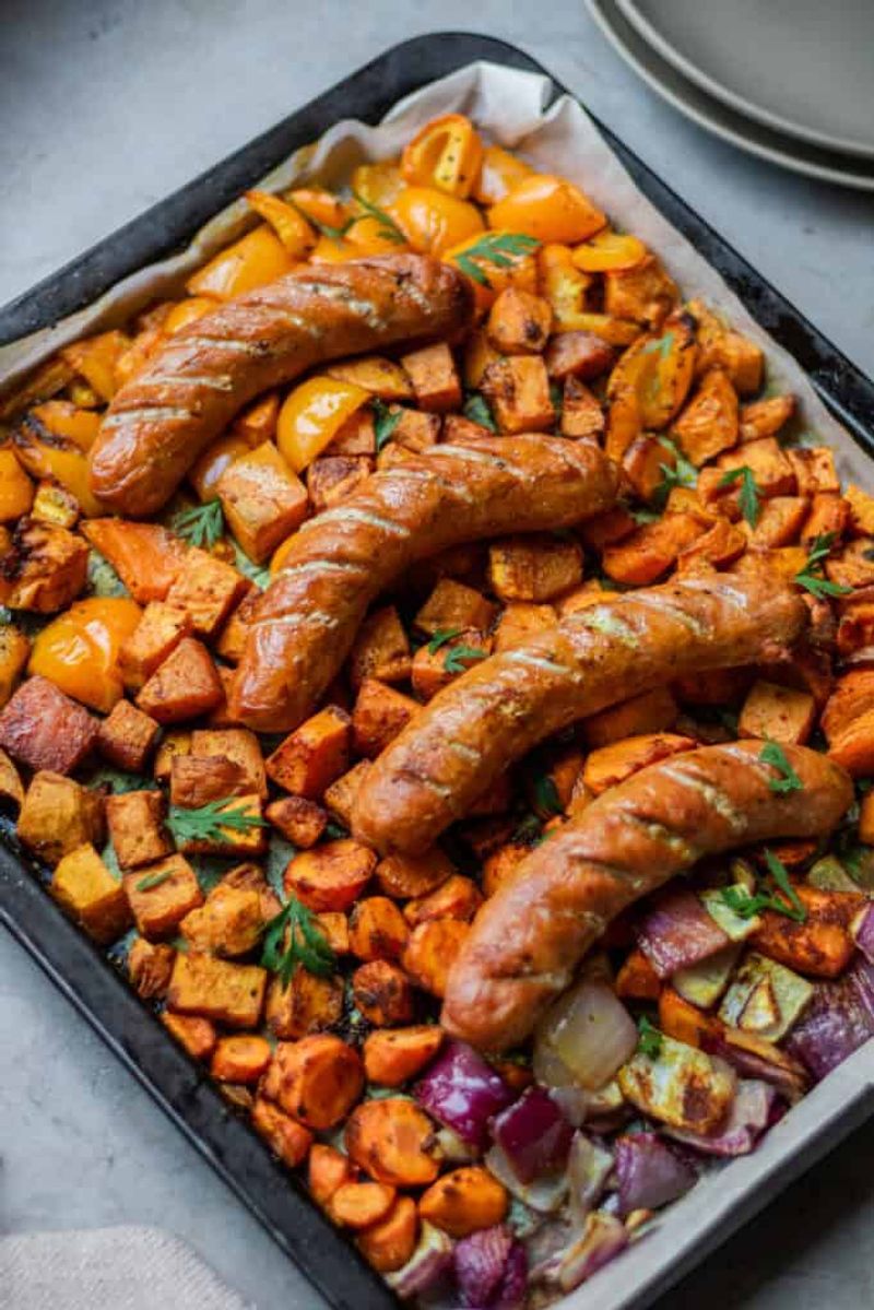 Sheet Pan Sausage and Veggies