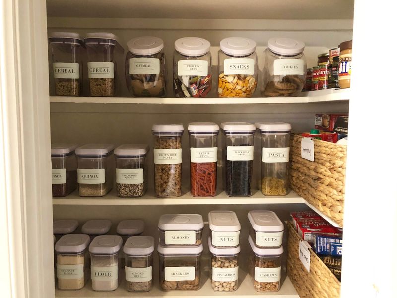 Organize Your Pantry with Labeled Jars