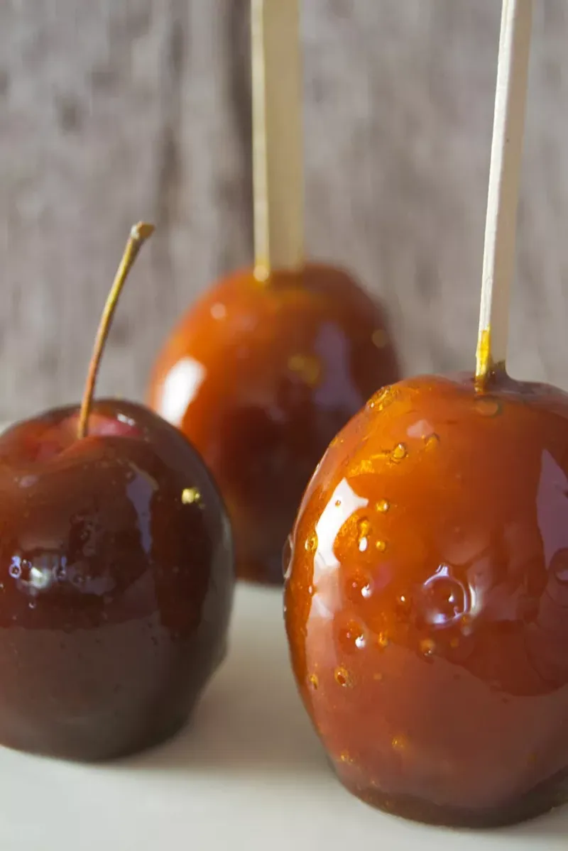 Toffee Apples with Welsh Cider Glaze