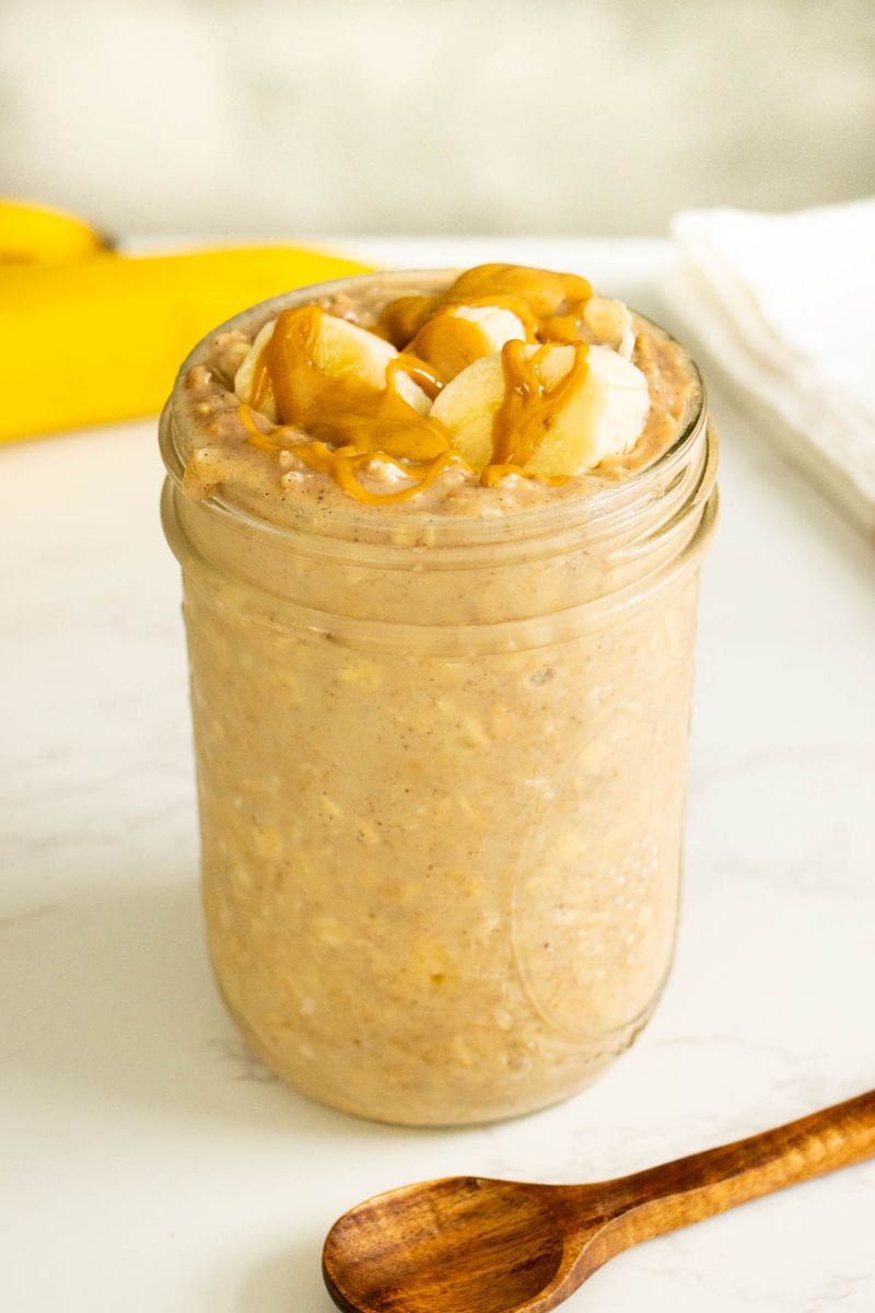 Overnight Oats with Peanut Butter and Banana