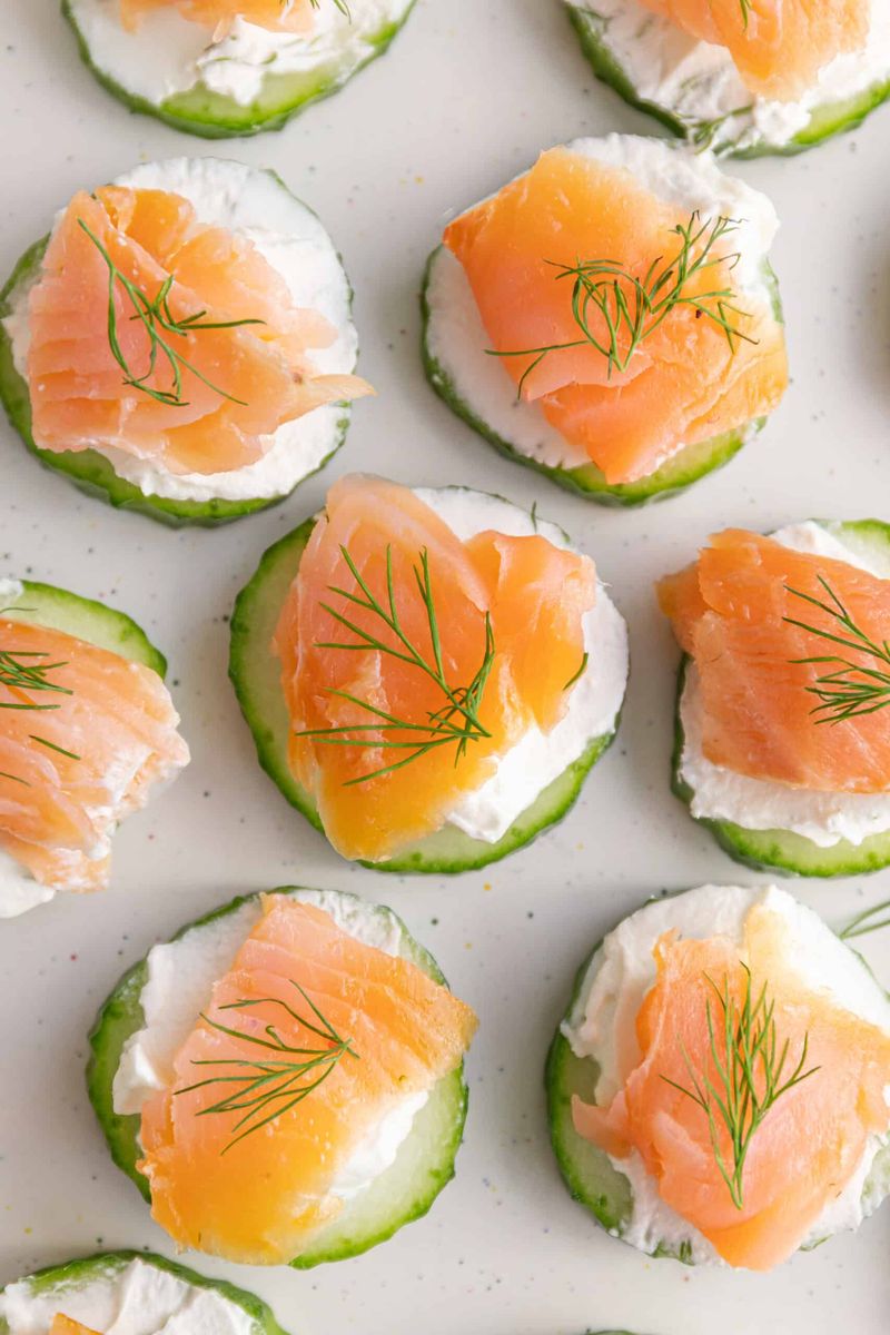 Smoked Salmon Cucumber Rounds