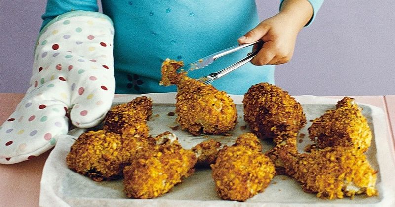 Cornflake-Crusted Chicken Drumsticks