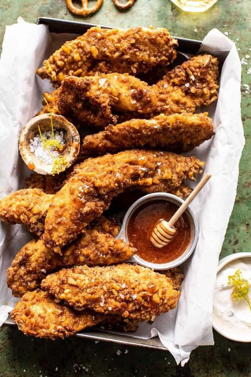Pretzel-Crusted Chicken Fingers