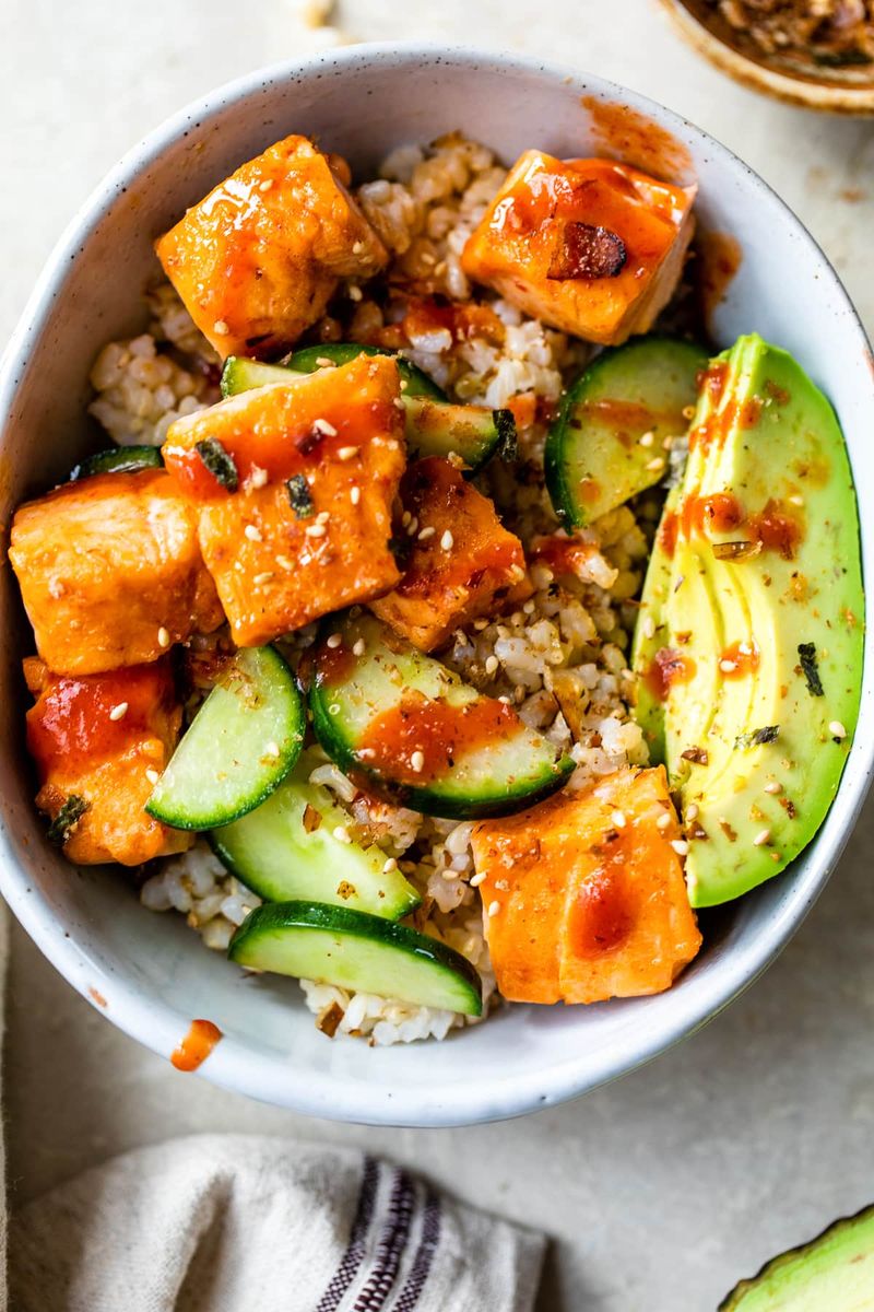 Spicy Sriracha Honey and Toasted Pumpkin Seed Bowl