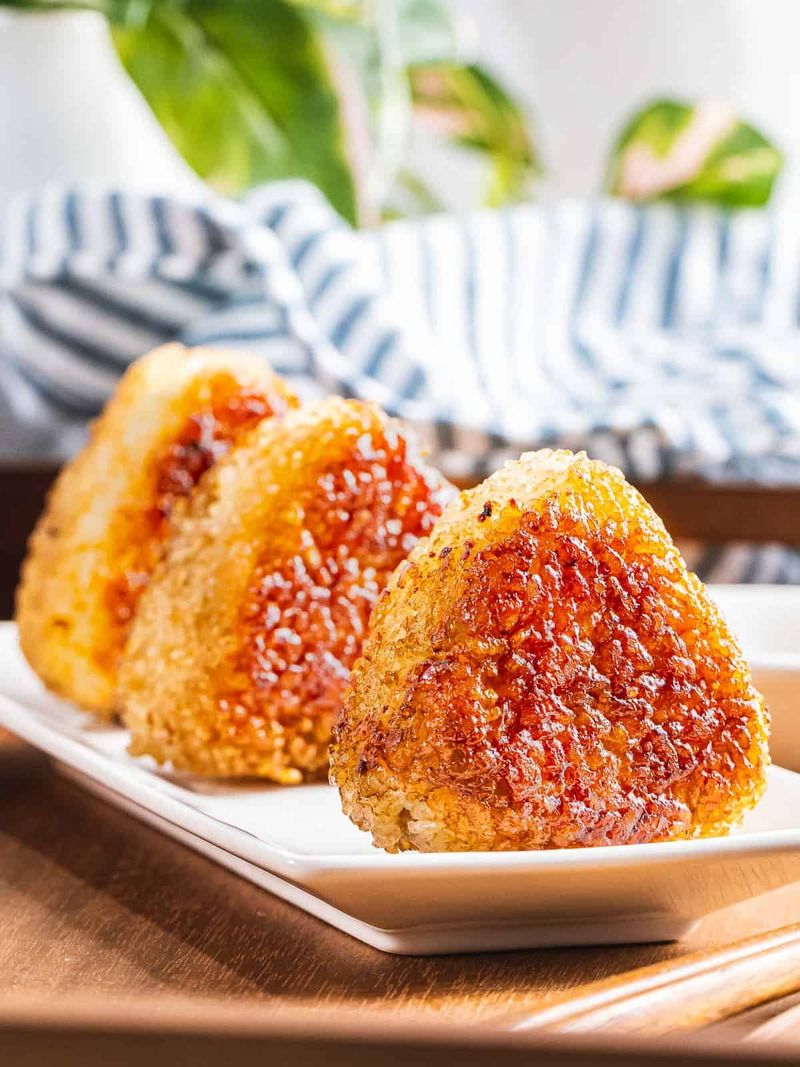 Japanese Onigiri with Crispy Exterior