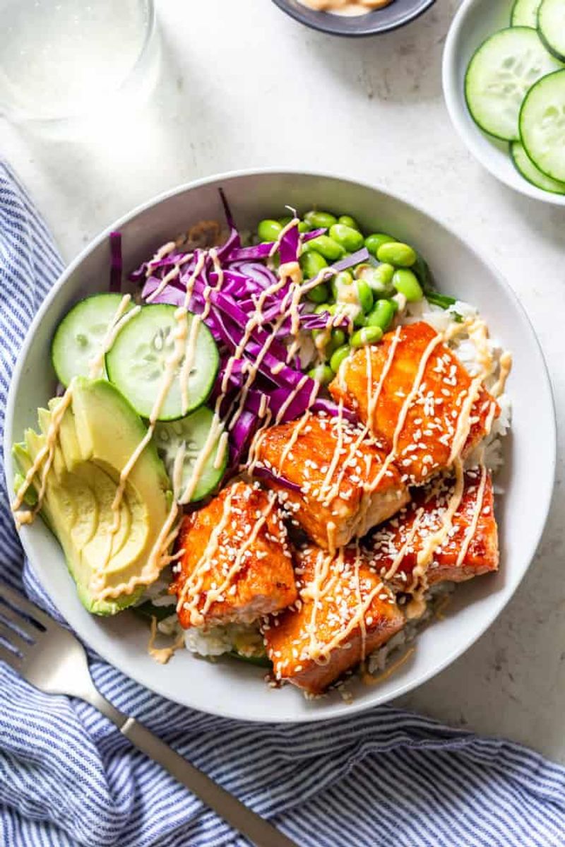 Crispy Rice Bowls with Salmon