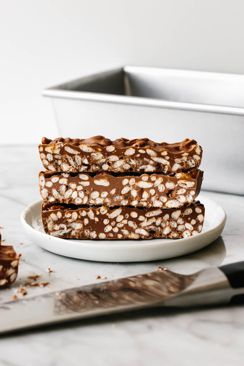 Crispy Rice Dessert Bars (Chocolate Covered)