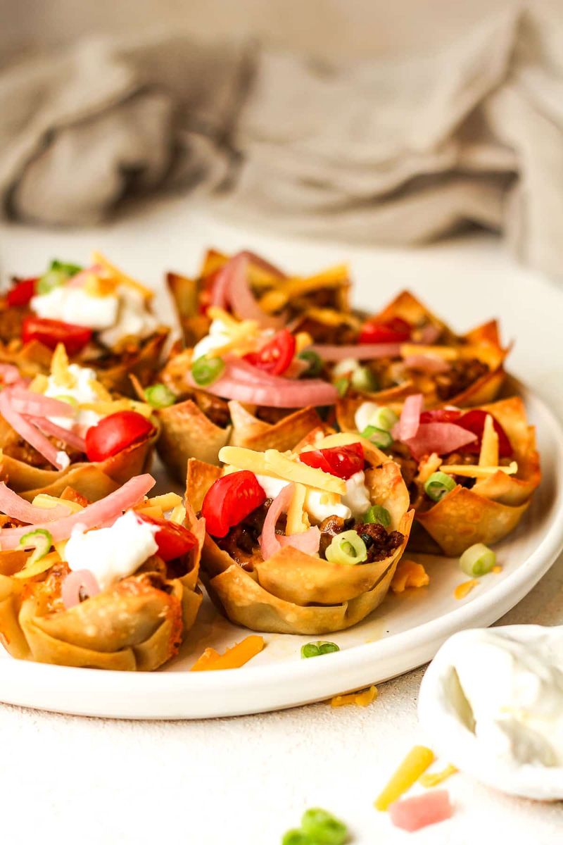 Crispy Wonton Taco Cups