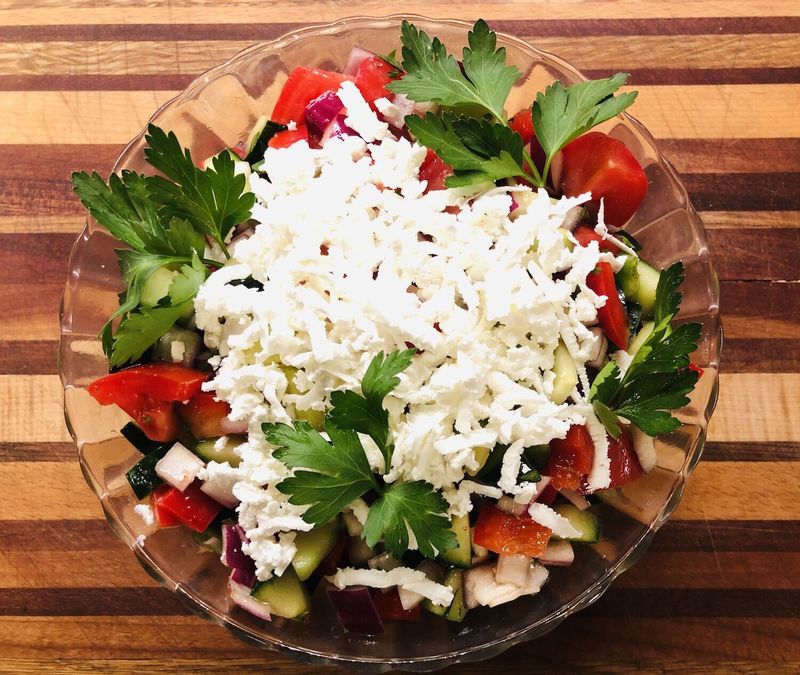 Bulgarian Shopska Salad