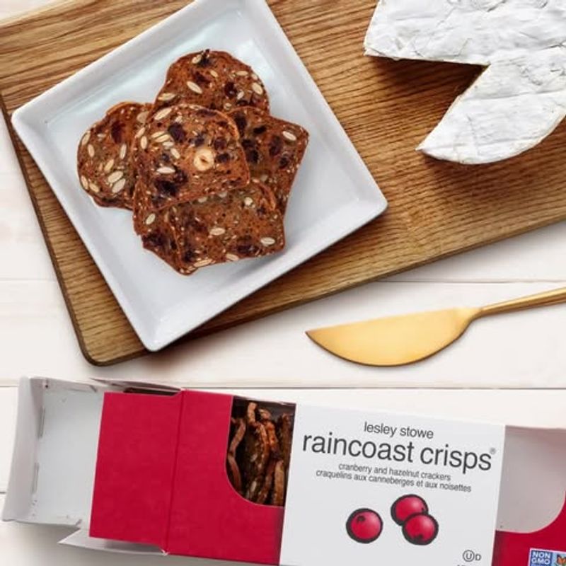 Lesley Stowe Raincoast Hazelnut Cranberry Crisps
