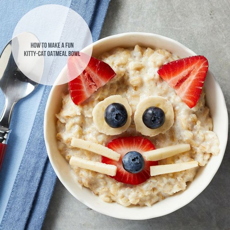 Oatmeal With Fruit Faces