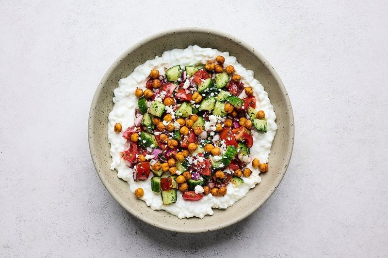Roasted Cherry Tomato and Crispy Chickpea Bowl