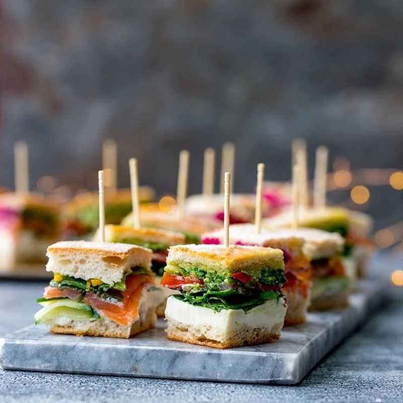Mini Sandwiches on Cocktail Bread