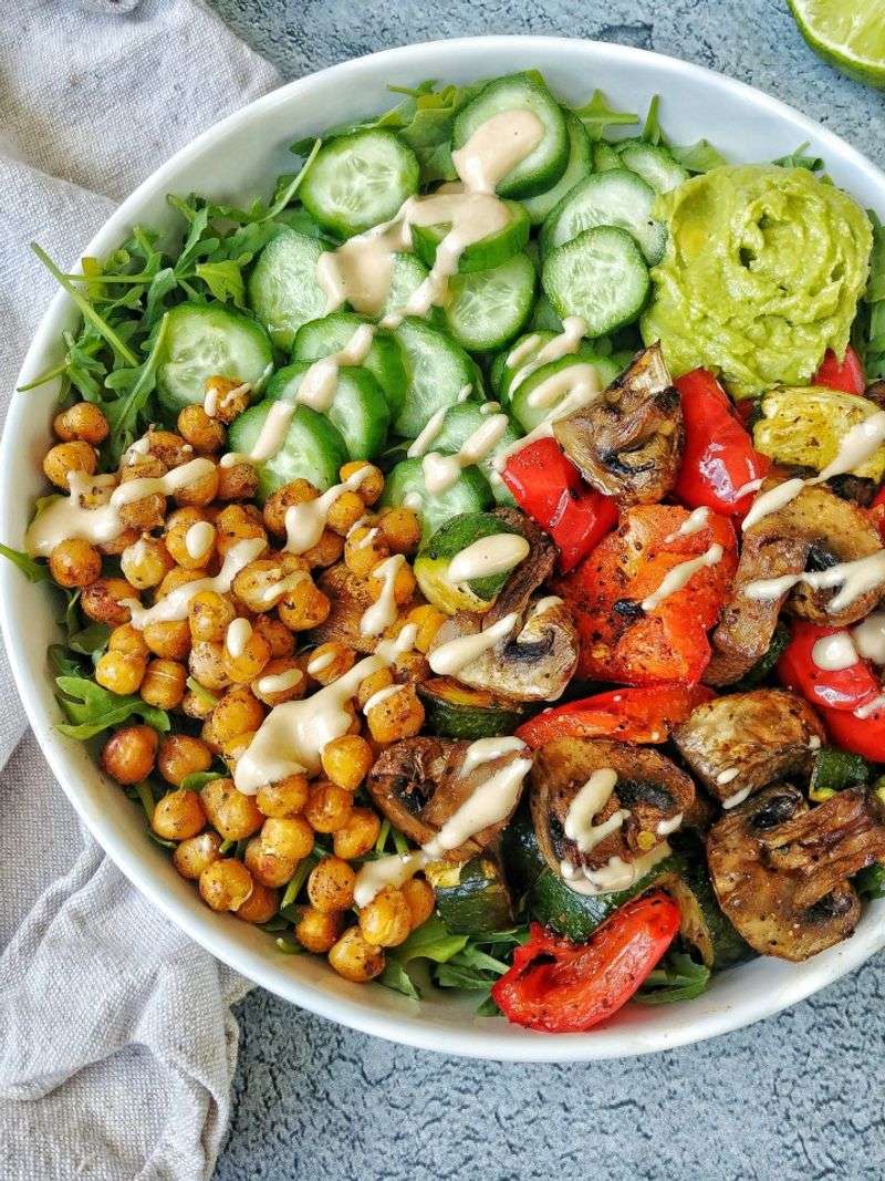 Chickpea and Roasted Veggie Bowl