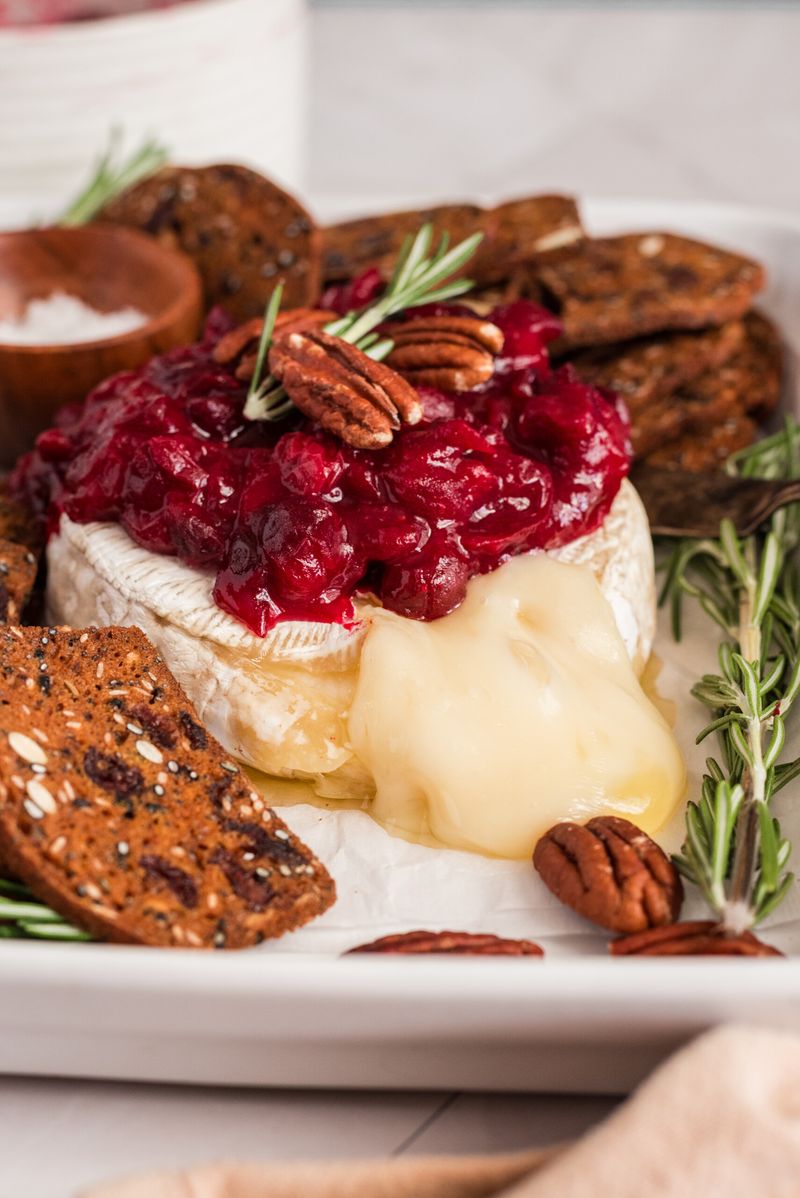 Baked Brie with Cranberry Jam