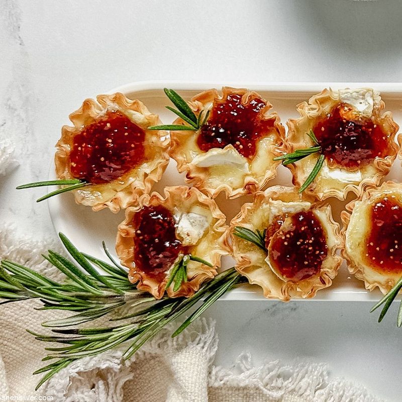 Brie and Jam Phyllo Cups
