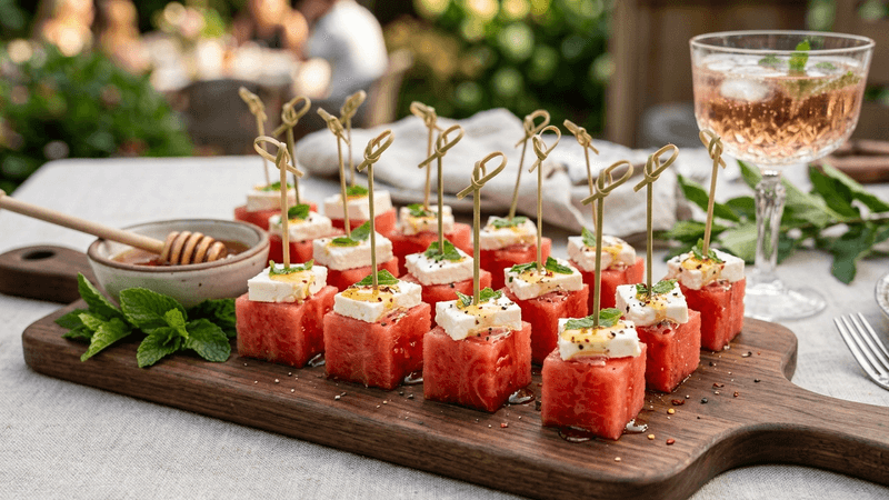 Watermelon Feta Mint Bites