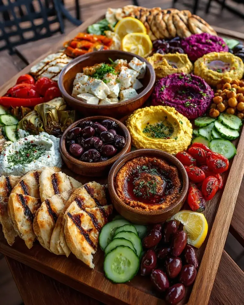 Pita Bread with Assorted Dips