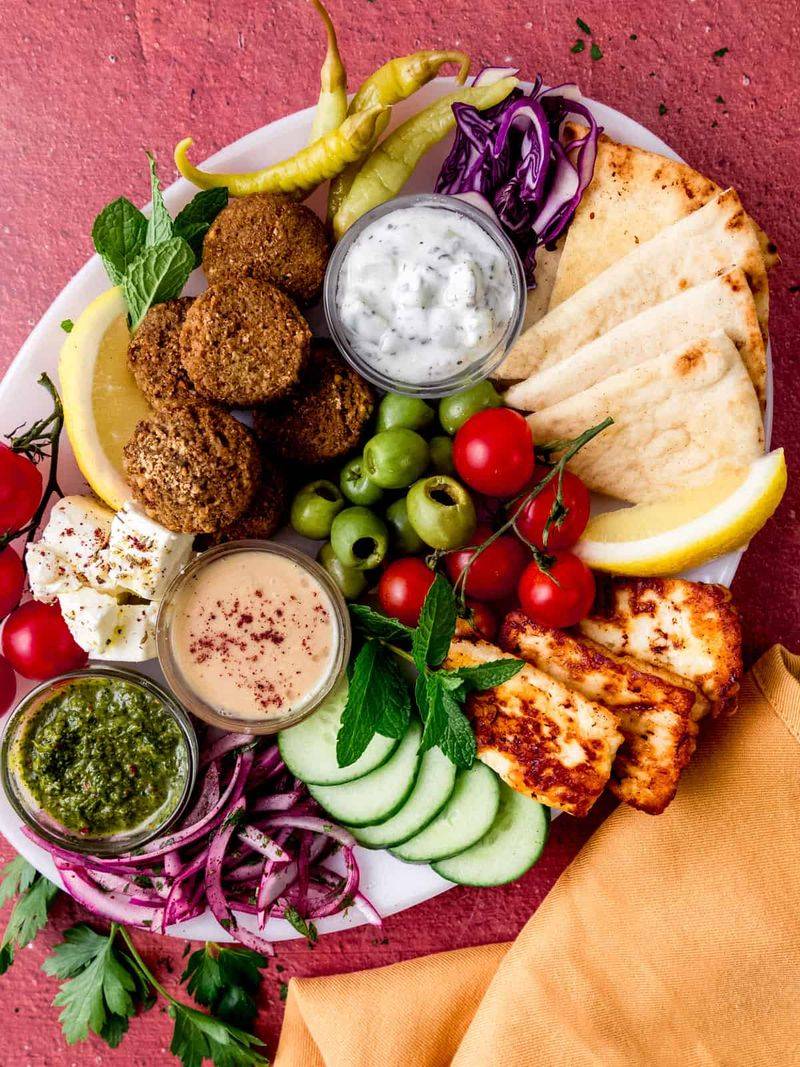Mezze Platter with Falafel