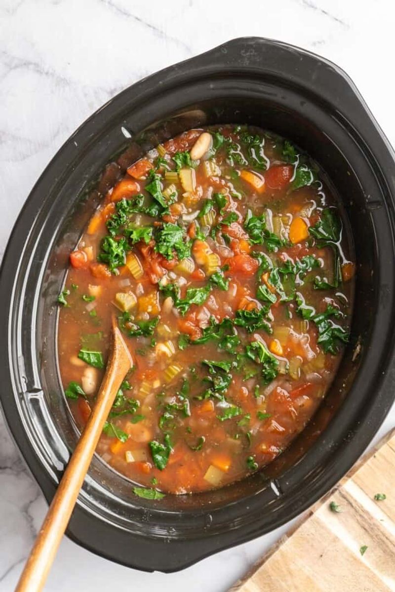 Slow Cooker White Bean and Kale Stew