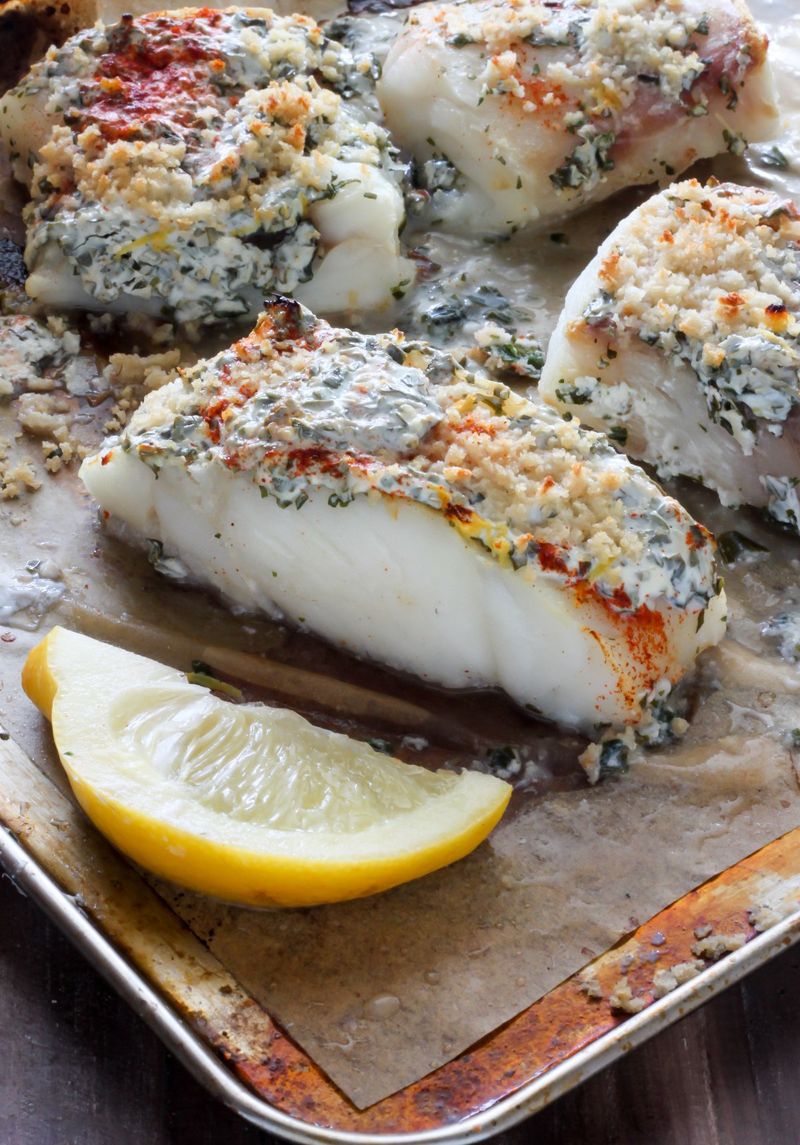 Baked Lemon Cod with Herb Breadcrumbs