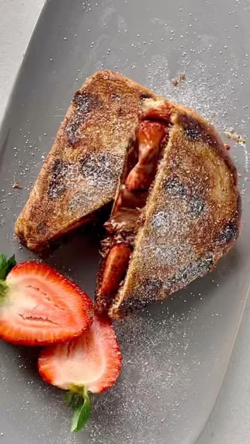 Nutella and Strawberry Toastie