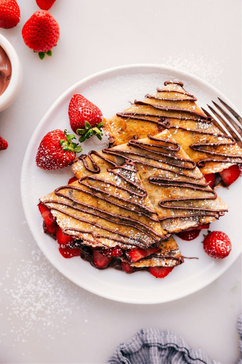 Crepes with Nutella and Strawberries