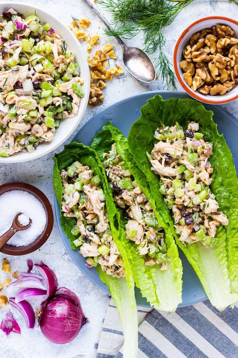 Greek Yogurt and Walnut Chicken Salad