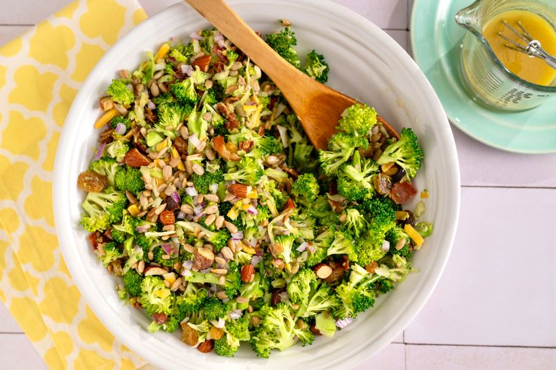 Romaine, Broccoli Florets, and Sunflower Seeds