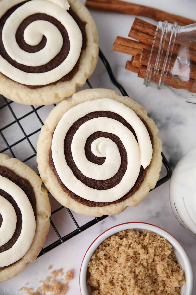 Cinnamon Roll Stuffed Sugar Cookies