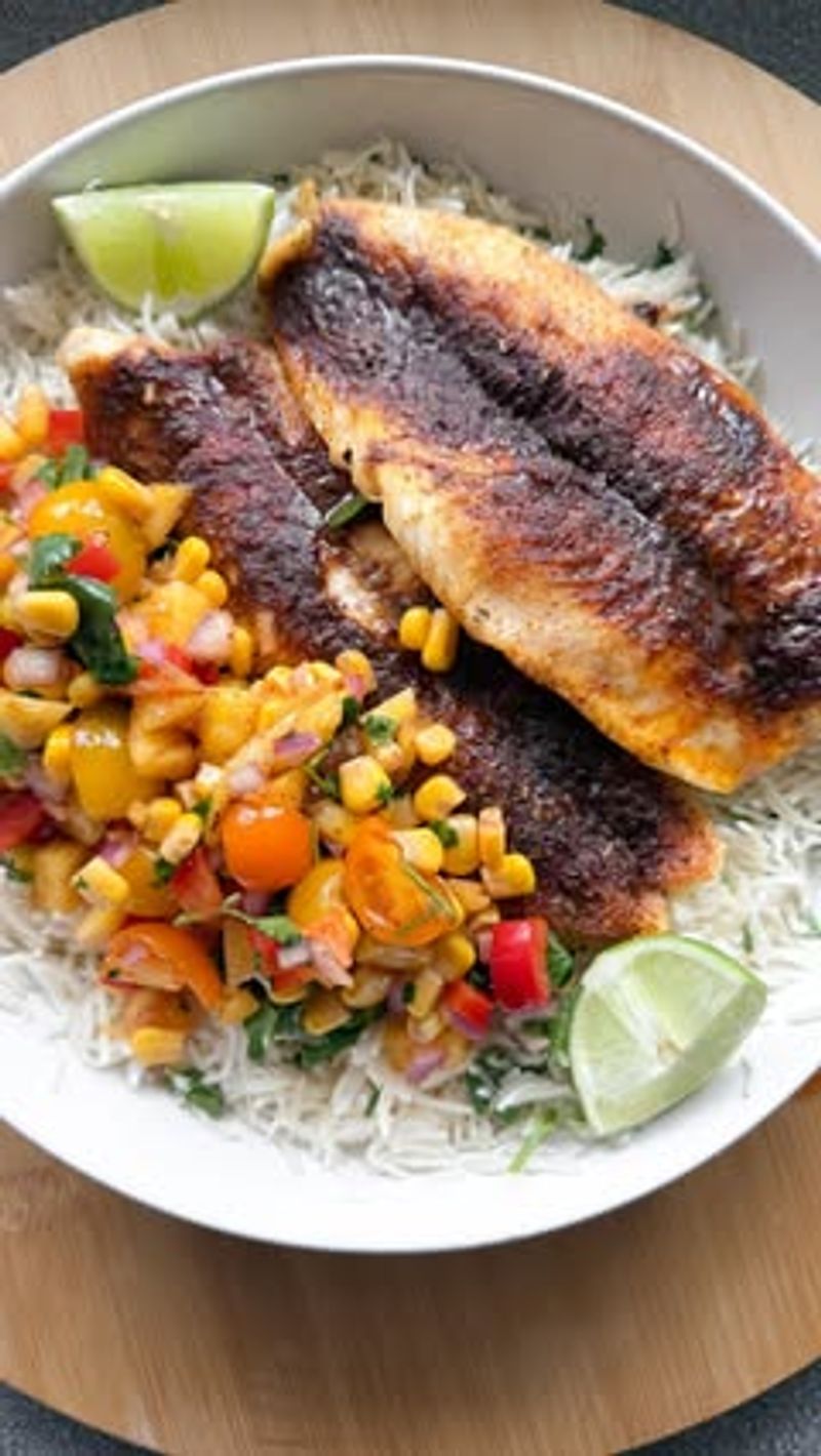 Blackened Tilapia Couscous Bowl